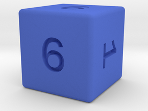Gambler's D6 in Blue Smooth Versatile Plastic