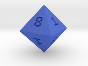 Gambler's D8 in Blue Smooth Versatile Plastic