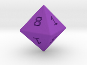 Gambler's D8 in Purple Smooth Versatile Plastic