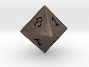 Gambler's D8 in Polished Bronzed-Silver Steel