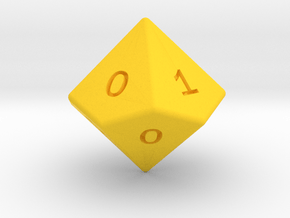 Gambler's D10 (ones) in Yellow Smooth Versatile Plastic