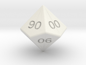 Gambler's D10 (tens) in White Natural Versatile Plastic