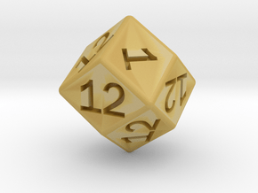 Gambler's D12 (rhombic) in Tan Fine Detail Plastic