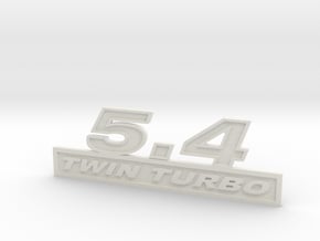 54-TWINTURBO Fender Emblem in White Natural Versatile Plastic