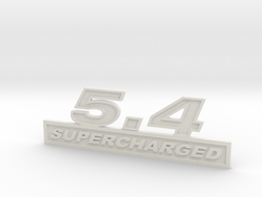 54-SUPERCHARGED Fender Emblems in White Natural Versatile Plastic