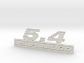 54-MARAUDER Fender Emblem in White Natural Versatile Plastic