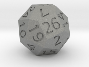d26 Zuluhedron (Regular Edition) in Gray PA12