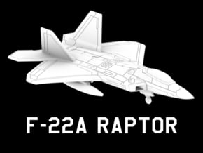 1:285 Scale F-22A (Drop Tanks) in White Natural Versatile Plastic