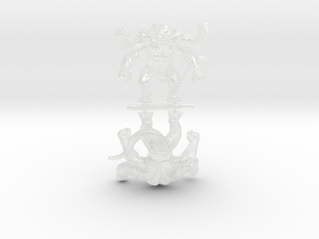White Apes 15mm miniature set model fantasy rpg wh in Clear Ultra Fine Detail Plastic