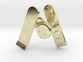 Hoverboards Cufflink Pair in 14k Gold Plated Brass