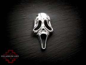  KNB Scream HOLLOW Pendant ⛧ VIL ⛧ in Polished Silver: Small