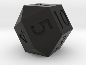 d10 based on two square cupolae in Black Smooth Versatile Plastic