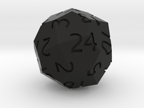 d24 Pentagonal Icositetrahedron in Black Smooth Versatile Plastic