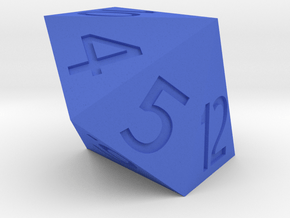 d12 Hexagonal Dipyramid (Plastic) in Blue Smooth Versatile Plastic