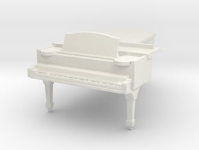 1:64 Concert Grand Piano in White Natural Versatile Plastic