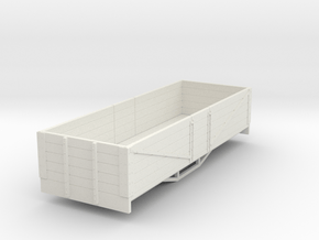 OO9 bogie 5 plank open wagon (short) in White Natural Versatile Plastic