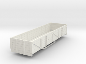 OO9 bogie 5 plank open wagon  in White Natural Versatile Plastic