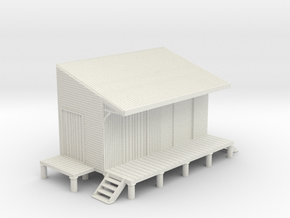 The Summit Goods Shed in White Natural Versatile Plastic: 1:160 - N