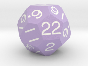 d22 Arcahedron (Lighter Purple) in Smooth Full Color Nylon 12 (MJF)