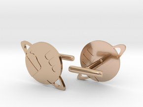 Hitchhikers Guide To The Galaxy Cufflinks (pair)  in 9K Rose Gold 