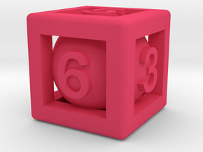 Ball In Cage D6 in Pink Smooth Versatile Plastic