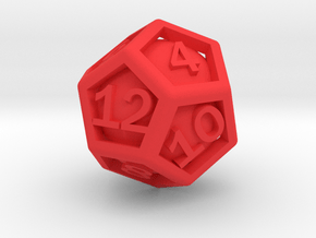 Ball In Cage D12 in Red Smooth Versatile Plastic