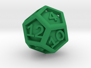 Ball In Cage D12 in Green Smooth Versatile Plastic