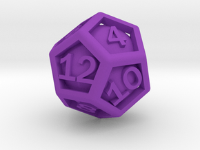 Ball In Cage D12 in Purple Smooth Versatile Plastic