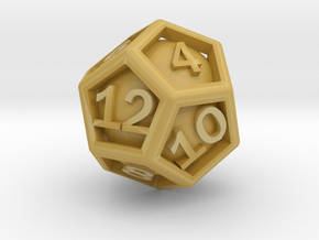 Ball In Cage D12 in Tan Fine Detail Plastic