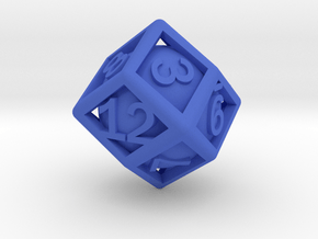 Ball In Cage D12 (rhombic) in Blue Smooth Versatile Plastic