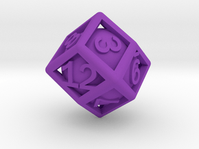 Ball In Cage D12 (rhombic) in Purple Smooth Versatile Plastic