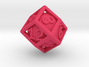 Ball In Cage D12 (rhombic) in Pink Smooth Versatile Plastic