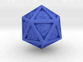 Ball In Cage D20 in Blue Smooth Versatile Plastic