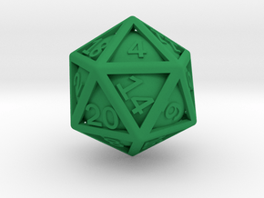 Ball In Cage D20 in Green Smooth Versatile Plastic