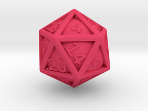 Ball In Cage D20 in Pink Smooth Versatile Plastic