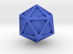 Ball In Cage D20 (spindown) in Blue Smooth Versatile Plastic: Small