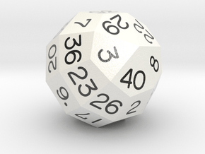 d40 Lentahedron in Smooth Full Color Nylon 12 (MJF)