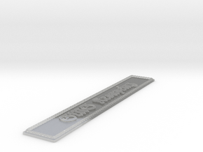 Nameplate SMS Kronprinz (10 cm) in Clear Ultra Fine Detail Plastic