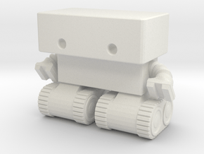 Robot 0025 Tank Tread Bot in White Natural Versatile Plastic