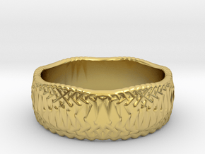 Ouroboros Ring Size 9.25 in Polished Brass