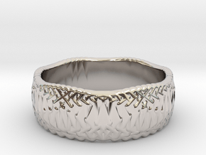 Ouroboros Ring Size 9.25 in Rhodium Plated Brass