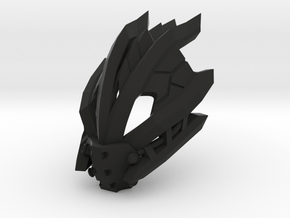 Kanohi Voroku, Elemental Mask of Lightning in Black Smooth Versatile Plastic
