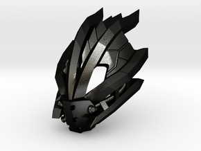 Kanohi Voroku, Elemental Mask of Lightning in Matte Black Steel