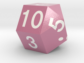 d10 modified from two square cupolae (Dark Pink) in Smooth Full Color Nylon 12 (MJF)