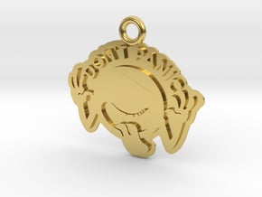 Don’t Panic Top Ring Pendant in Polished Brass