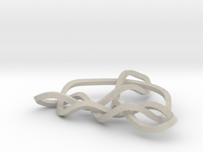 3D Mobius Trinity Knot in Natural Sandstone