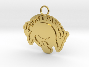 Don’t Panic 30 mm pendant  in Polished Brass