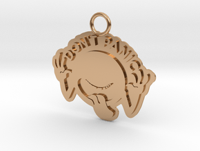Don’t Panic 30 mm pendant  in Polished Bronze