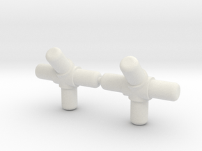 connector-tube-10x1-45deg-4way in White Natural Versatile Plastic