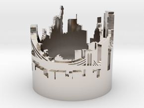 Ring NY New York Skyline in Platinum: 1.5 / 40.5